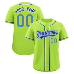Neon Green Baseball Jersey Moisture-Wicking Team Uniform 1