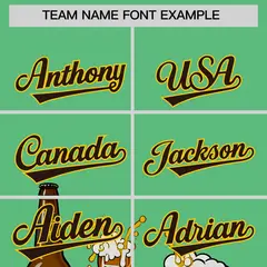 Neon Green Beer Day Parties Baseball Jersey 3