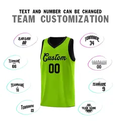 Neon Green Black Chest Slash Pattern Basketball Jersey 3