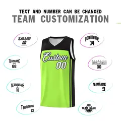 Neon Green Black Classic Sets Basketball Jersey 4