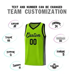 Neon Green Black Gradient Fashion Sports Basketball Jersey 4