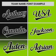 Neon Green Black Half Gradient Authentic Baseball Jersey 3