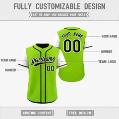 Neon Green Black Reversible Raglan Sleeves Baseball Jersey 3