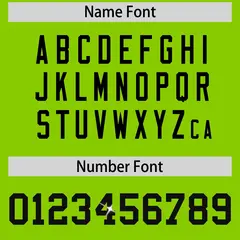 Neon Green Black Sequin Lettering Breathable Football Jersey 4