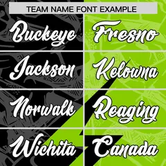Neon Green Black Split Lightning Pattern Football Jersey 3