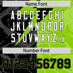 Neon Green Black Split Lightning Pattern Football Jersey 4