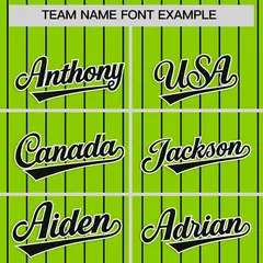 Neon Green Black Stripe Raglan Baseball Jersey 3