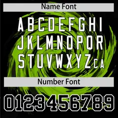 Neon Green Black Swirl Graffiti Baseball Jersey 4