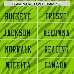 Neon Green Black Tiger Stripe Graffiti Football Jersey 3
