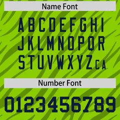 Neon Green Black Tiger Stripe Graffiti Football Jersey 4
