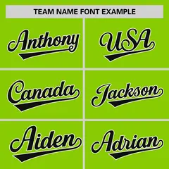 Neon Green Black-White Color Block Authentic Baseball Jersey 3
