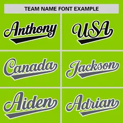 Neon Green Black-White Gradient Side Baseball Jersey 3