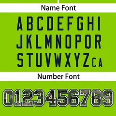 Neon Green Camo Font Authentic Baseball Jersey 4