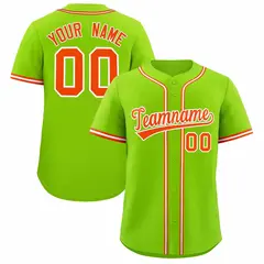 Neon Green Classic Authentic Baseball Jersey