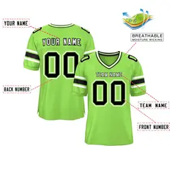 Neon Green Classic Authentic Football Jersey 2