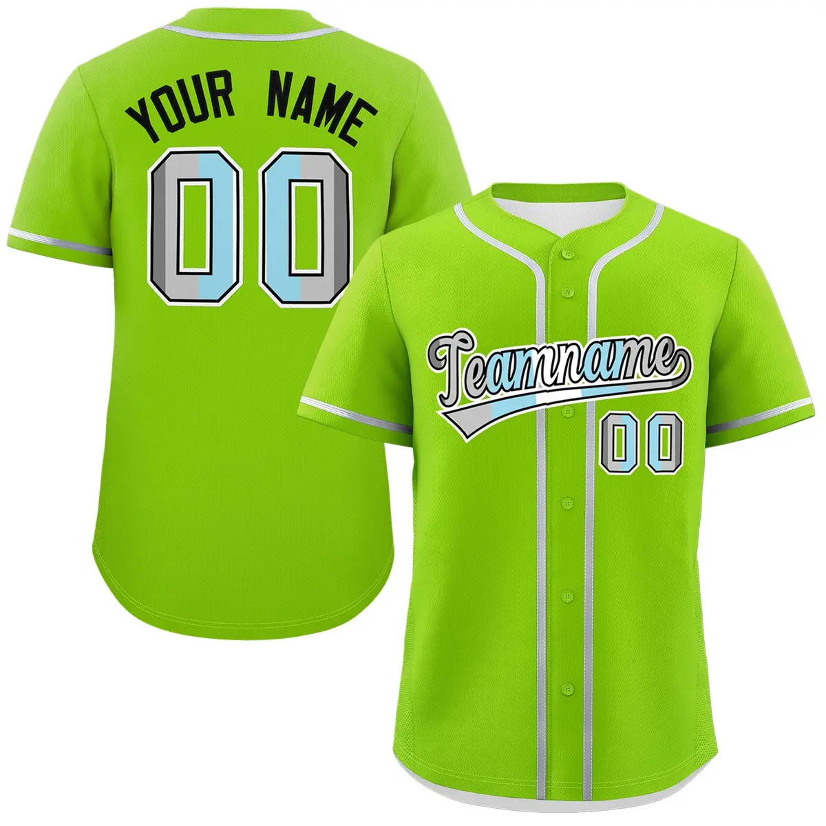 Neon Green Demiboy Pride Month Baseball Jersey