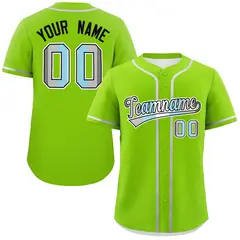 Neon Green Demiboy Pride Month Baseball Jersey