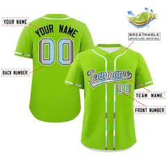 Neon Green Demiboy Pride Month Baseball Jersey 2