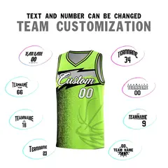 Neon Green Dot Scatter Graffiti Pattern Basketball Jersey 3
