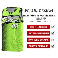 Neon Green Dot Scatter Graffiti Pattern Basketball Jersey 4