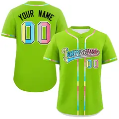 Neon Green Genderflux Pride Month Classic Baseball Jersey 1