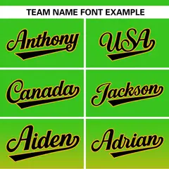Neon Green Gold-Black Gradient Pullover Pinstripe Baseball Jersey 3