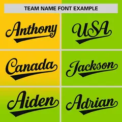 Neon Green Gold Half Gradient Authentic Baseball Jersey 3