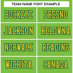 Neon Green Gold-Kelly Green Classic Style Football Jersey 3