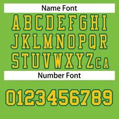 Neon Green Gold-Kelly Green Classic Style Football Jersey 4