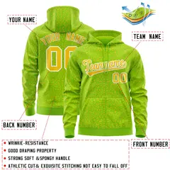 Neon Green Gold Leopard Print Varsity Letterman Jacket Hoodie 4