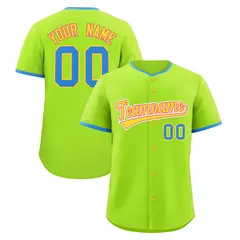 Neon Green Gold Pink Classic Baseball Uniform