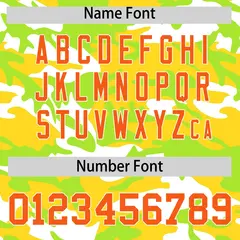 Neon Green Gold White Camo Gradient Fashion Baseball Jersey 4