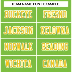 Neon Green Gold-White Football Jersey 3