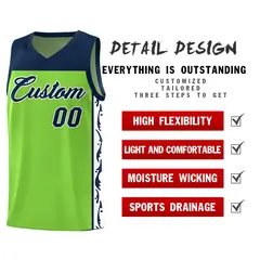Neon Green Graffiti Side Pattern Basketball Jersey 2