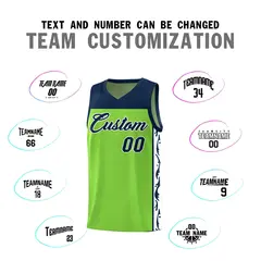 Neon Green Graffiti Side Pattern Basketball Jersey 4