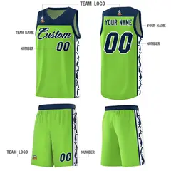 Neon Green Graffiti Side Pattern Basketball Jersey 5
