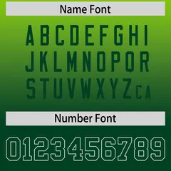 Neon Green Green Gradient Side Pattern Football Jersey 4