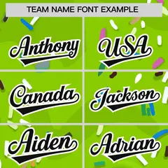 Neon Green Ice Cream Cone Graffiti Baseball Jersey 3