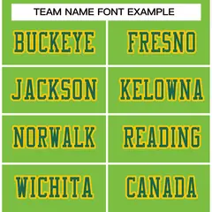 Neon Green Kelly Green-Gold Classic Style Football Jersey 3