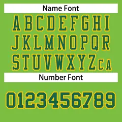 Neon Green Kelly Green-Gold Classic Style Football Jersey 4