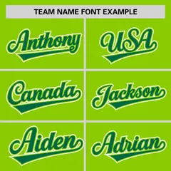 Neon Green Kelly Green Half Stripe Authentic Baseball Jersey 3