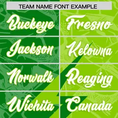 Neon Green Kelly Green Split Lightning Pattern Football Jersey 3