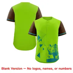Neon Green Light Brown Raptor Series Raglan Baseball Jersey 7