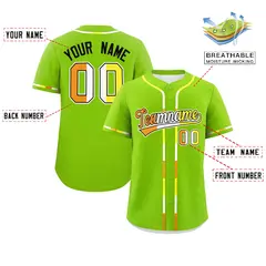 Neon Green Maverique Pride Month Baseball Jersey 2