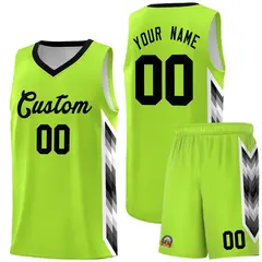 Neon Green Mosaic Gradient Fashion Basketball Jersey 1