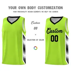 Neon Green Mosaic Gradient Fashion Basketball Jersey 3