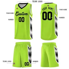 Neon Green Mosaic Gradient Fashion Basketball Jersey 5