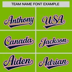 Neon Green Navy and Pink Raglan Sleeves Baseball Jersey 3