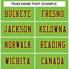 Neon Green Navy-Gold Classic Style Authentic Football Jersey 3