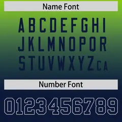 Neon Green Navy Gradient Side Pattern Football Jersey 4